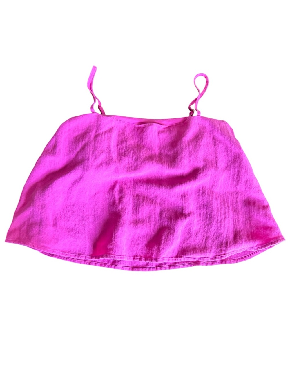 Z supply fuchsia spaghetti strap crop top with built in bra